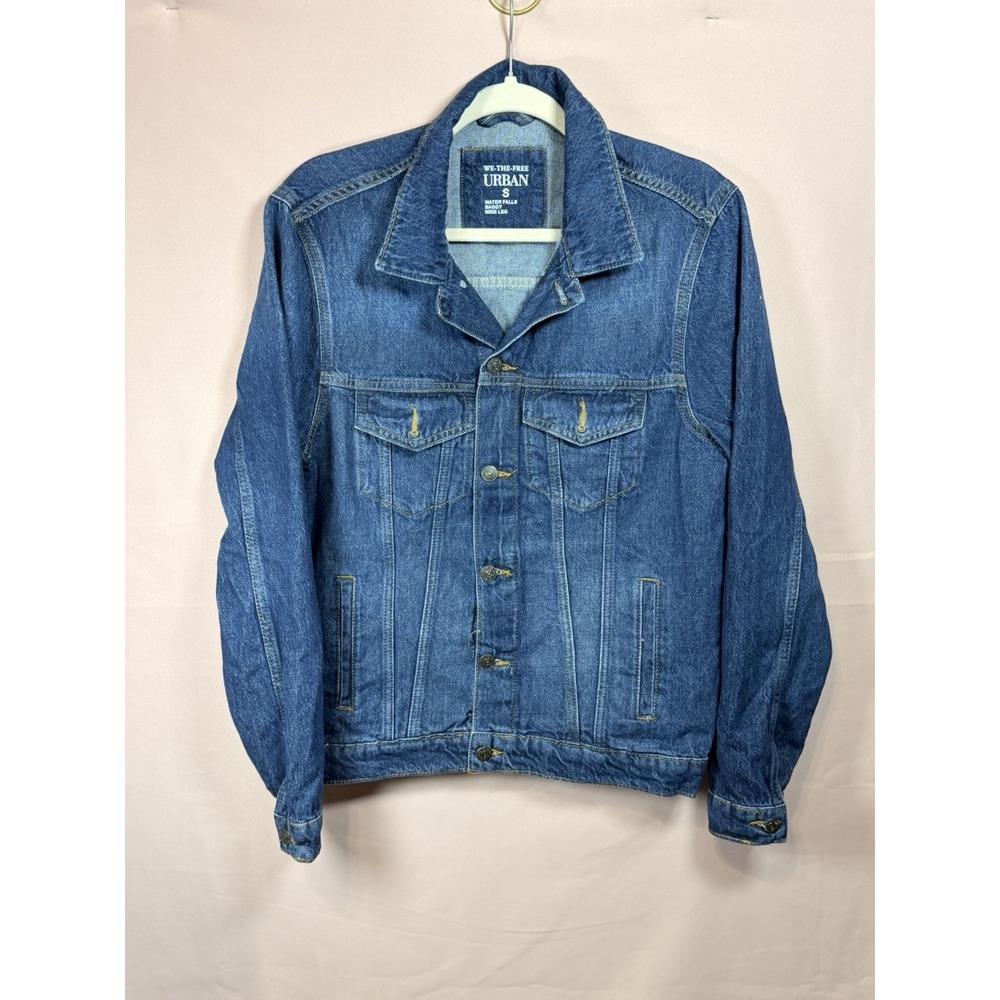 Free People We The Free Jacket Womens Blue Copper Buttons Denim Trucker | S